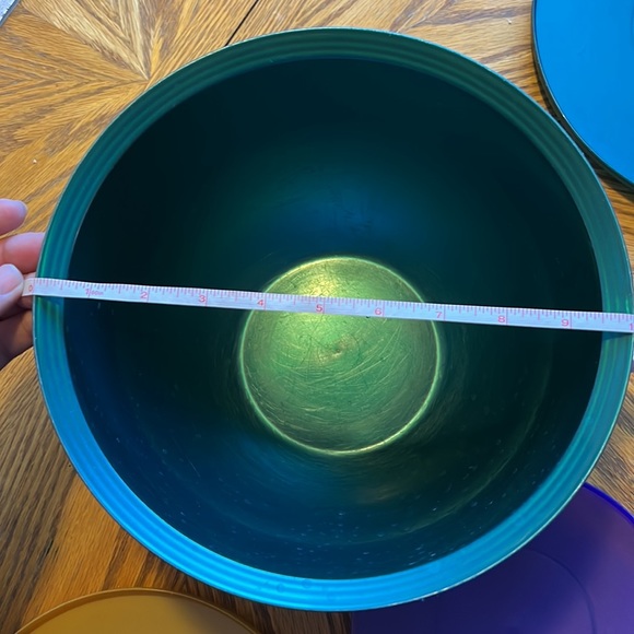 Tupperware Impressions Bowls Set Elegant Jewel Tones Metallic Purple Gold Green - Picture 7 of 7